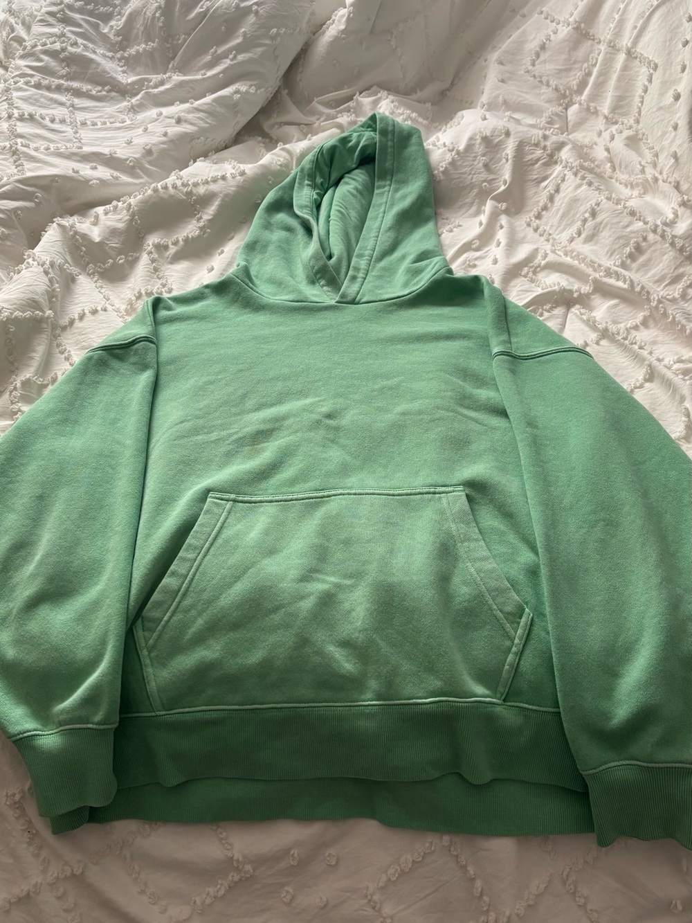 SO Mint Green Women's Hoodie Sweatshirt (some staining but barely noticeable)